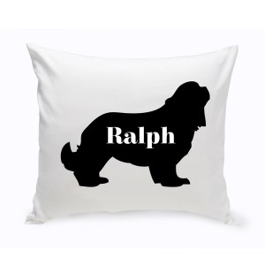 JDS Personalized Gifts Personalized Cocker Spaniel Silhouette Throw Pillow JMSI2448